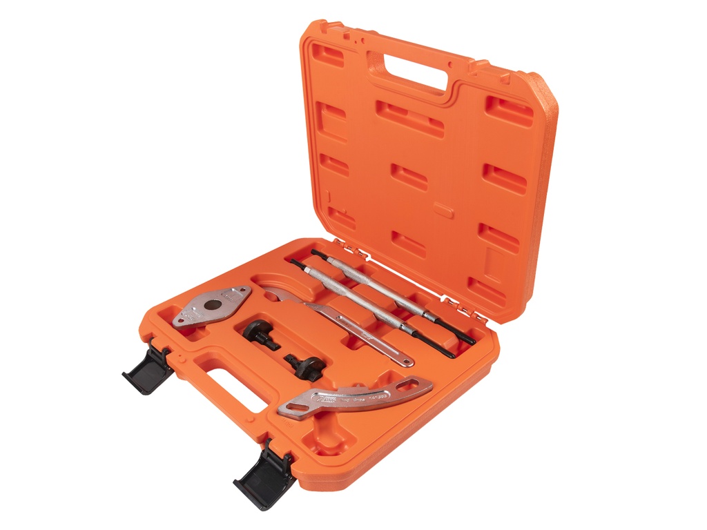 Conjunto de ferramentas para sincronismo dos motores Fiat Aplicações abrangendo 1.0 / 1.3 / 1.4 8V Fire, 1.0 / 1.3 16V Fire e 1.4 16V Turbo Fire T-Jet.141501